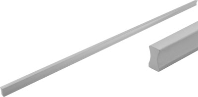 Алюминиевая профиль-ручка PH.RU16 от PULSE (Россия) с креплением на винты для шкафов, матовый алюминий