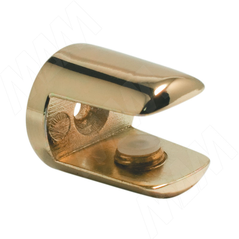 Полкодержатель для стеклянных полок толщиной 8-10 мм, золото (MV15BZO) Permo (Италия)
