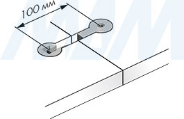 Установка стяжки QUICK TECH M8 Х 100 для столешницы (артикул 2162106QT TECH), схема 2