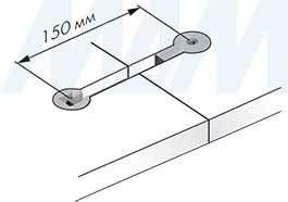 Установка стяжки QUICK TECH M8 Х 150 для столешницы (артикул 2162107QT TECH), схема 2
