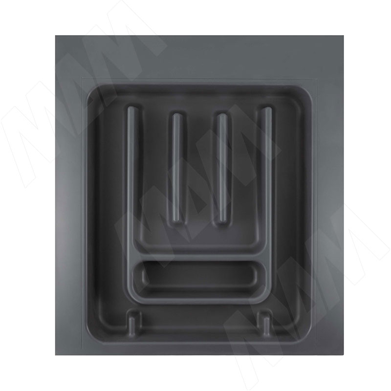 UPPO Лоток кухонный для столовых приборов для мебельного ящика шириной 450мм, цвет серый базальт RAL7012 (R145SC9730) Elletipi (Италия) - фото 1