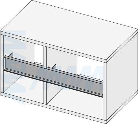 Установка универсальной профиль-ручки GOLATIME между ящиками (артикул GL5.131.704), схема 3