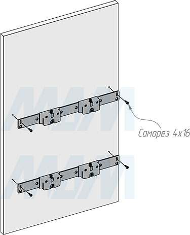 Установка системы KOMBI 2.0 M40W для фасадов шириной от 400 мм с 1 ведром для сортировки и хранения (артикул KOMBI2GME401ASCGM), схема 8