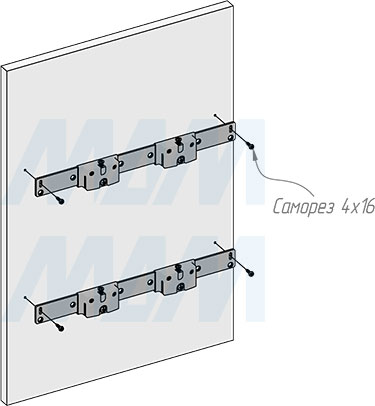 Установка системы KOMBI 2.0 M40W для фасадов шириной от 400 мм с 2 ведрами для сортировки и хранения (артикул KOMBI2GME402SCGM), схема 8