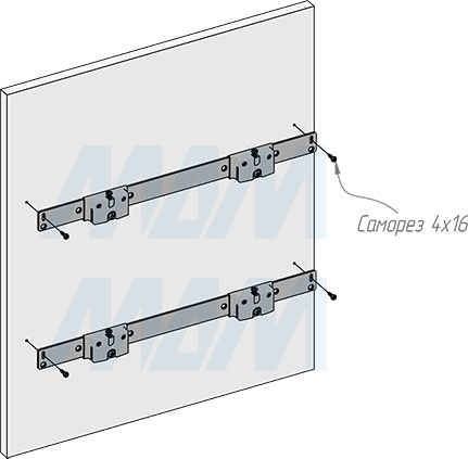 Установка системы KOMBI 2.0 M50W для фасадов шириной от 500 мм с 2 ведрами для сортировки и хранения (артикул KOMBI2GME502SCGM), схема 8