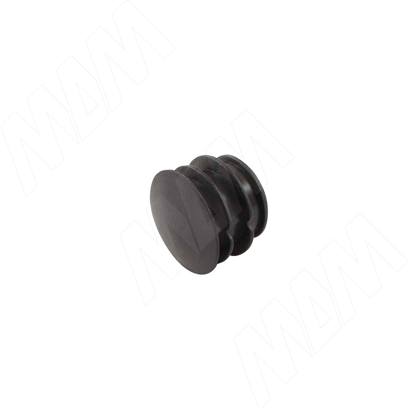 Заглушка пластиковая с тонкой шляпкой, для круглой трубы, D25 мм, черный (HL.R.25.TH.BL) PULSE (Россия)