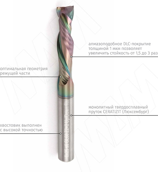 Преимущества компрессионных спиральных твердосплавных фрез Erste (артикул KF-312)