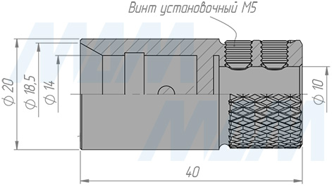 Размеры патрон быстросменного для станков Maggi, Griggio (артикул QCC_1440)