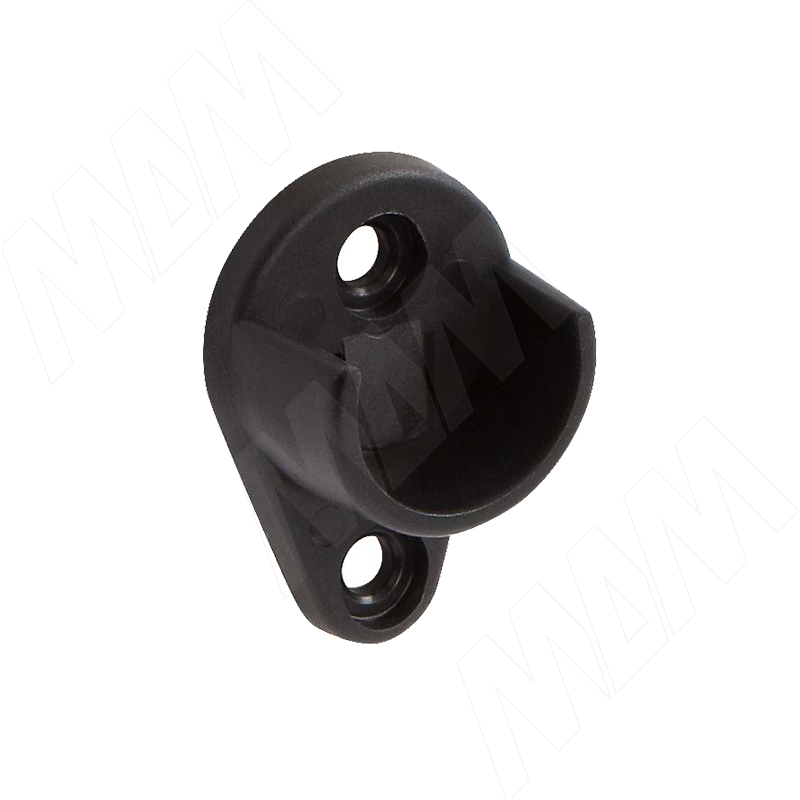 Штангодержатель пластиковый для круглой трубы D25 мм, черный (RT04PL-BL) PULSE (Россия)