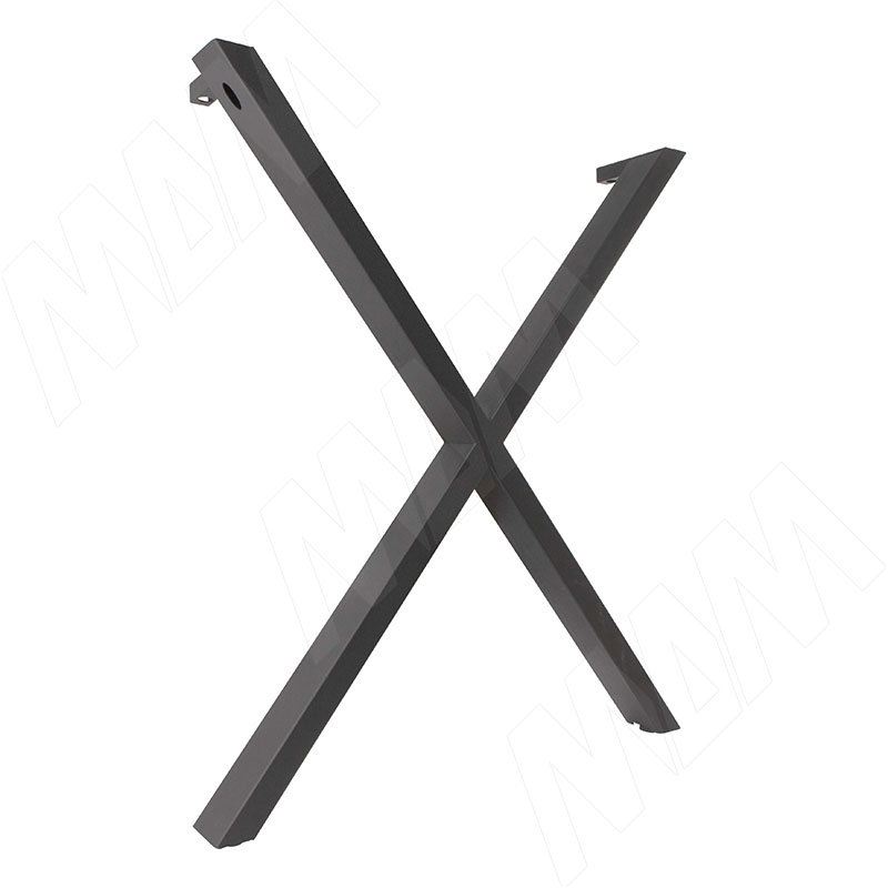 Аспен опора для стола X-образная, 60х30, H715+10 мм, графит, 1шт. (AS60X30/715 GR)