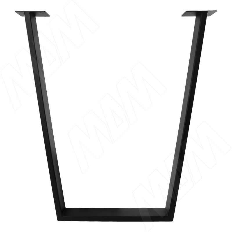 Ланус опора для стола V-образная, 80х20, H711+10 мм, черный, 1шт. (V80X20/715 BLC)