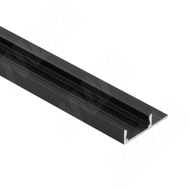 Профиль SM6, накладной, черный, 24,5х6мм, L-3000 (LSP-SM6-ALU-3000-BL) PULSE (Россия)