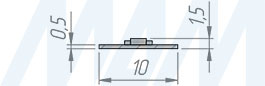 Размеры светодиодной ленты CCT 2216/240, 24V, IP20, 19.2W/1м (артикул LS24-2216-CCT-19.2)