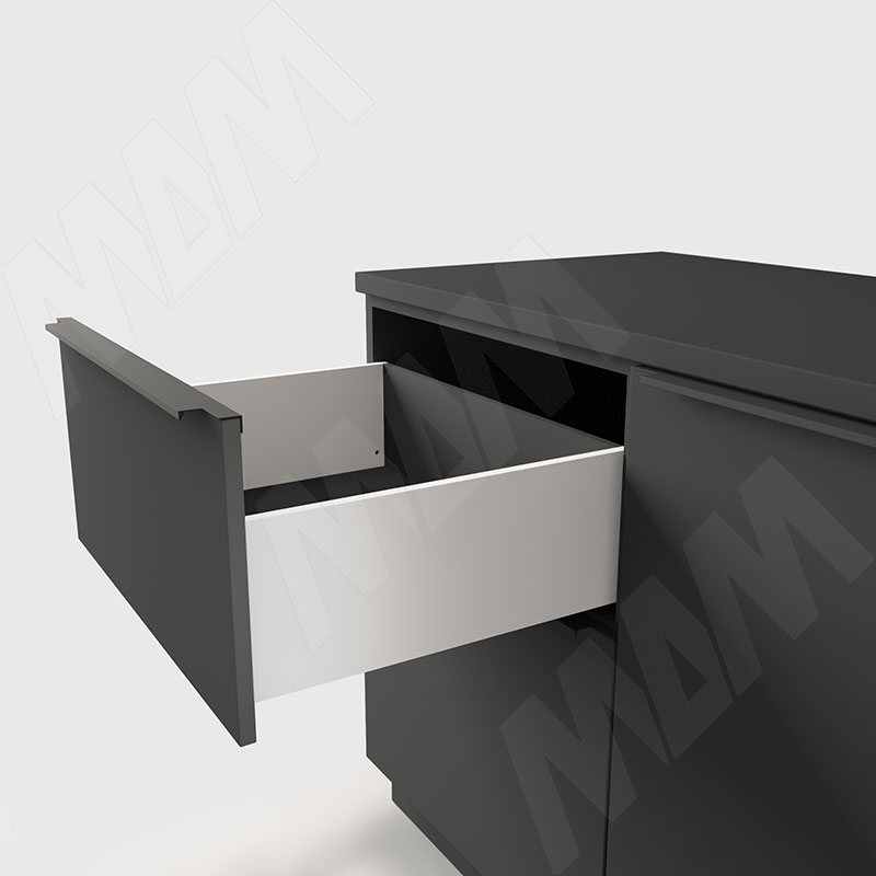 LS BOX комплект ящика 550 мм, цвет белый (боковины h173 мм с направляющими плавного закрывания) (LS173550W) PULSE (Китай)