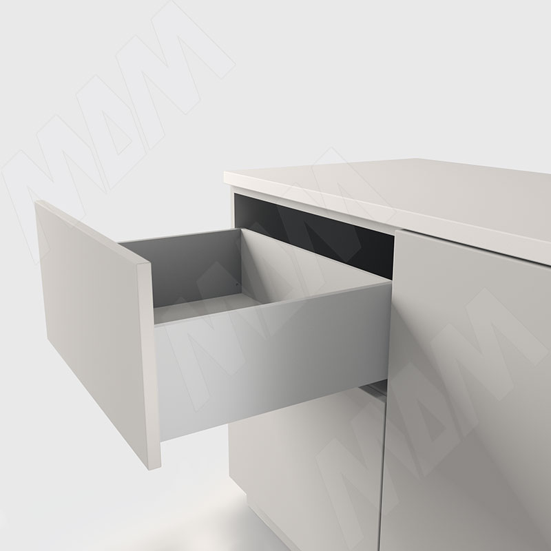 LS BOX комплект ящика 450 мм, цвет серый металлик (боковины h173 мм с направляющими открывания от нажатия) (LT173450) PULSE (Китай)