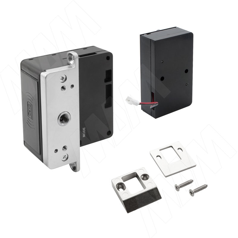 цена INVISIBLE Замок электронный RFID для 2-х раздвижных дверей, выдвижной, частота 125 кГц (SDCW-SL-125BK)
