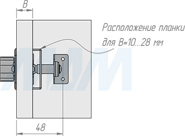 Установка поворотного замка с кодом для 1 двери (артикул DL-002), схема 3