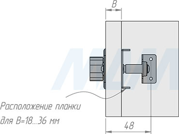 Установка поворотного замка с кодом для 1 двери (артикул DL-002), схема 4