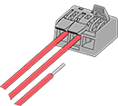 Клемма 221 от PULSE с рычажком, 3 порта, для провода 0,5-4 кв. мм, ток 16 А
